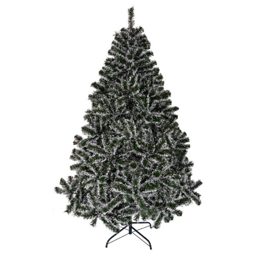 Árbol De Navidad Artificial Verde Con Blanco De 1.8 M