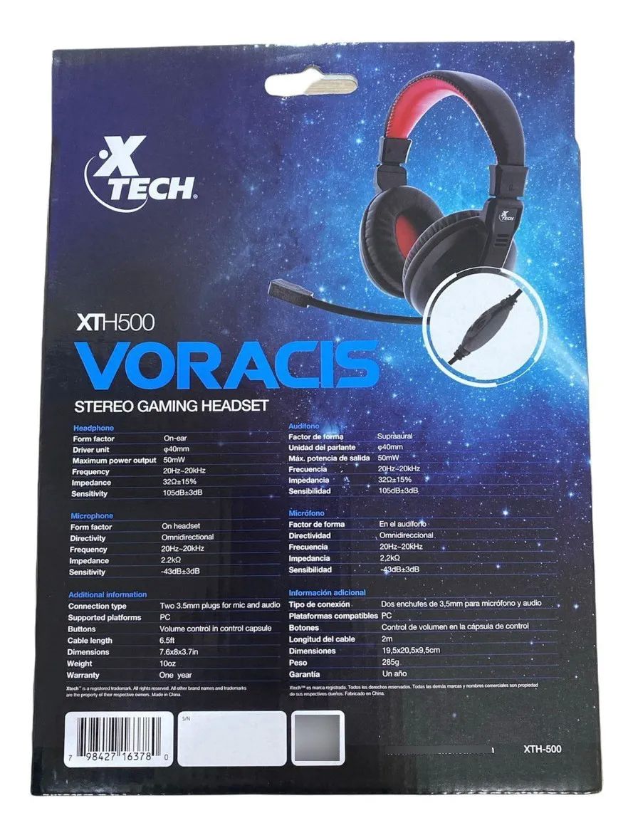 Diadema Gamer Microfono Aislante D Ruido Control Volumen 3.5