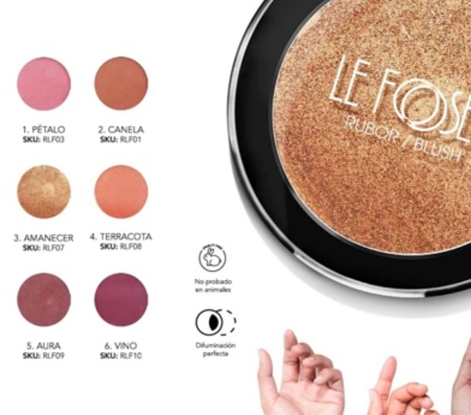 Rubor En Polvo Le Foose 6 Tonos 