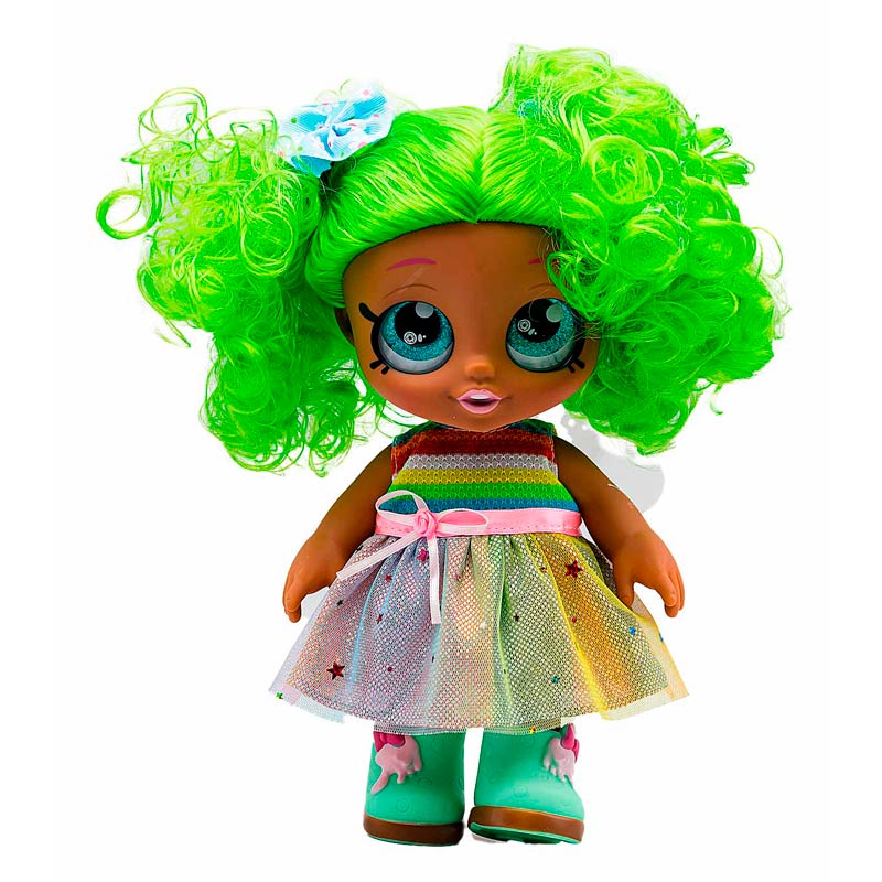 Muñeca  Rainbow cabello colores  ,ojos grandes 