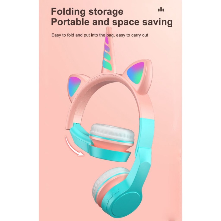 Audífonos Unicornio Con Bluetooth.