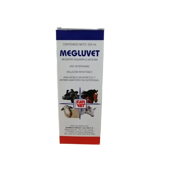 Megluvet 250 Ml, Antipirético, Vacas,perros,cerdos,borregos.