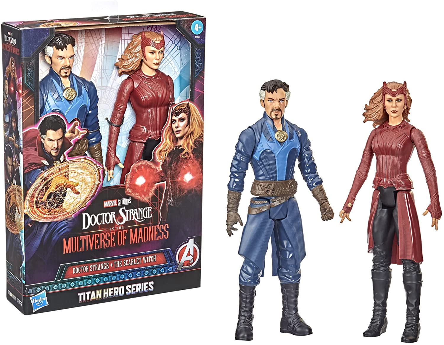 Figura Titan Hero Series Pack Dr. Strange & Scarlet Witch Hasbro 30 cm