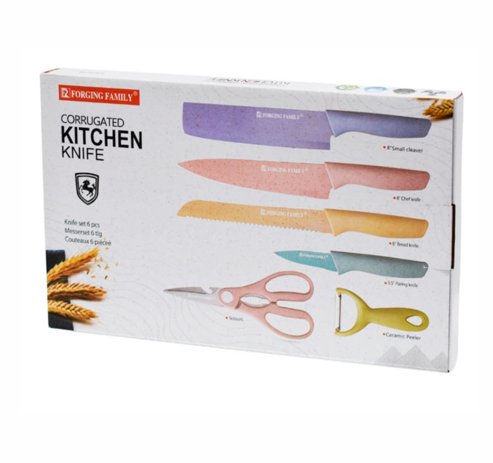Set de cuchillos de Acero Inoxidable para cocina, 6 piezas K-622