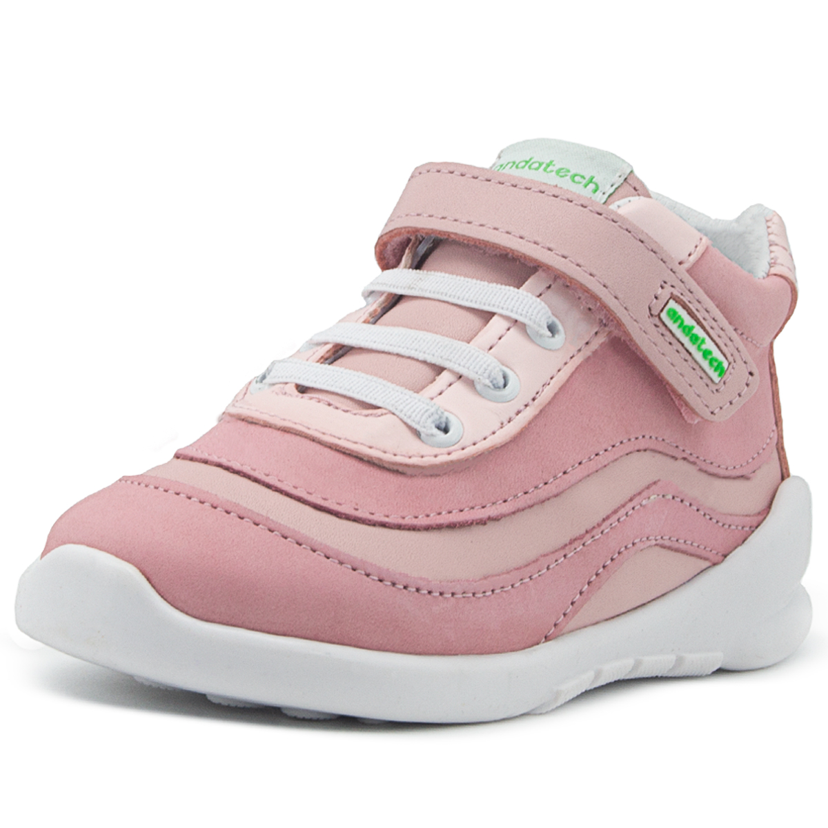 Tenis Niña Primeros Pasos Andatech Velcro Rosa 12-17