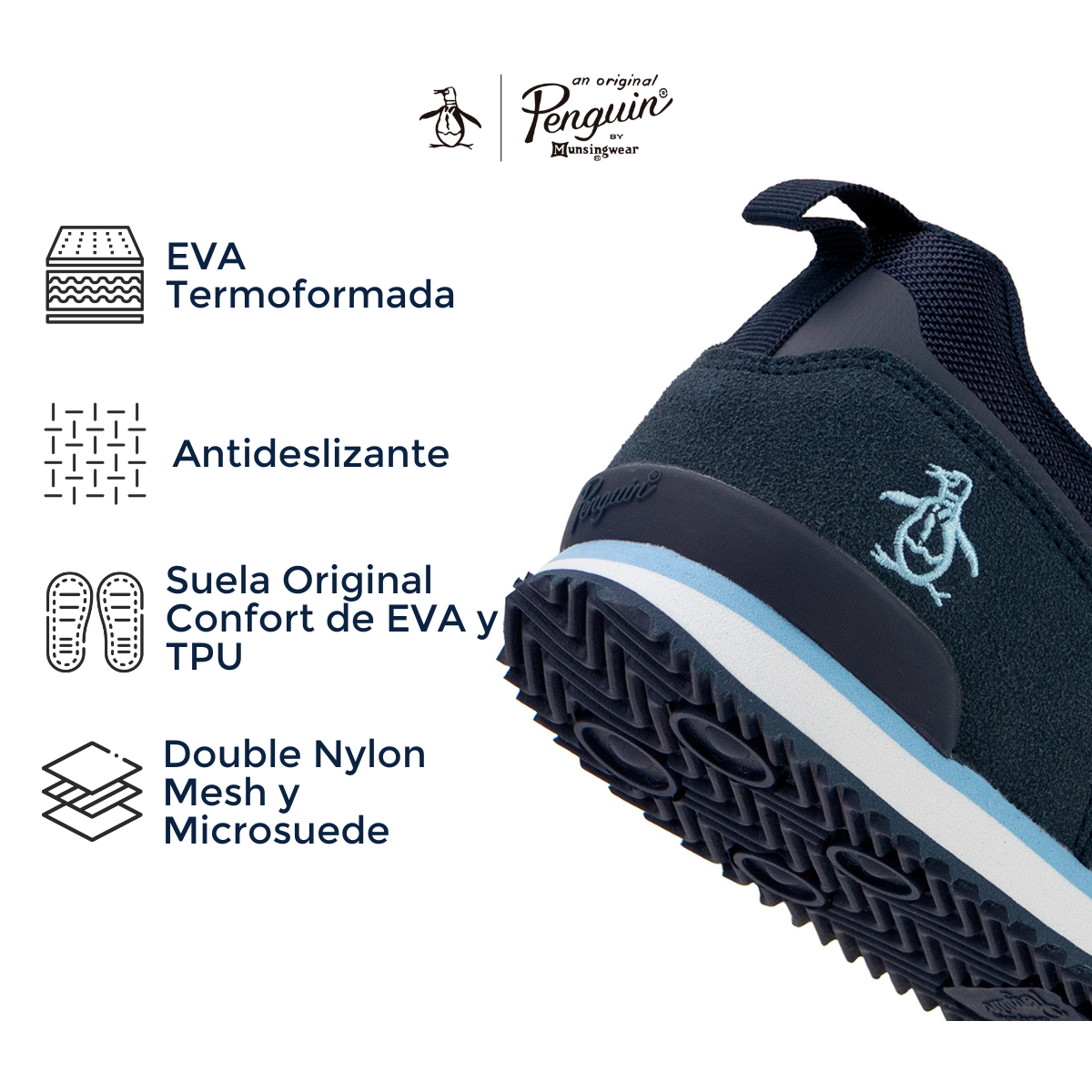 Tenis Para Hombre Original Penguin Style Jeffrey Azul Marino