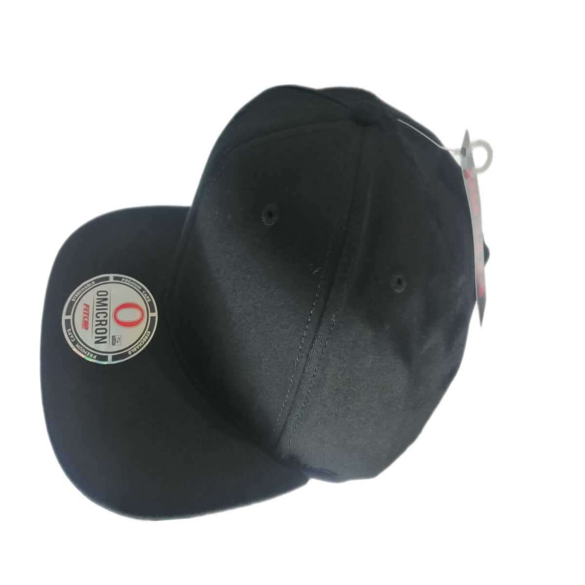 Gorra Negro Beisbolera Plana Urbana Snapback Lisa Fit Cap Mod. Omicron
