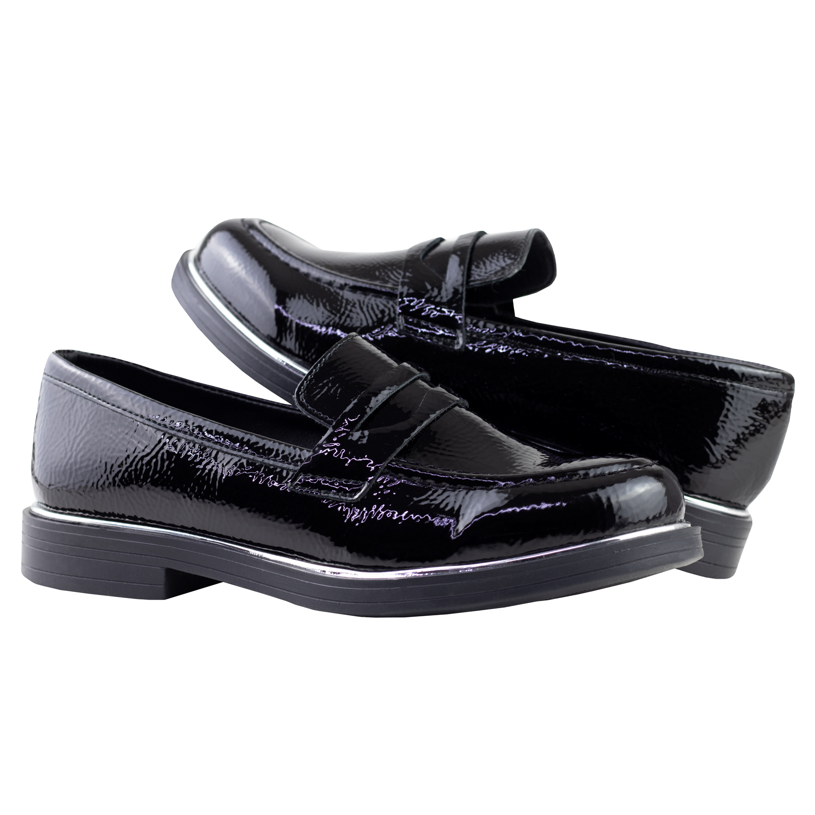 Mocasines Mujer Estilo Loafer De Charol Chabelo C98-a Negro