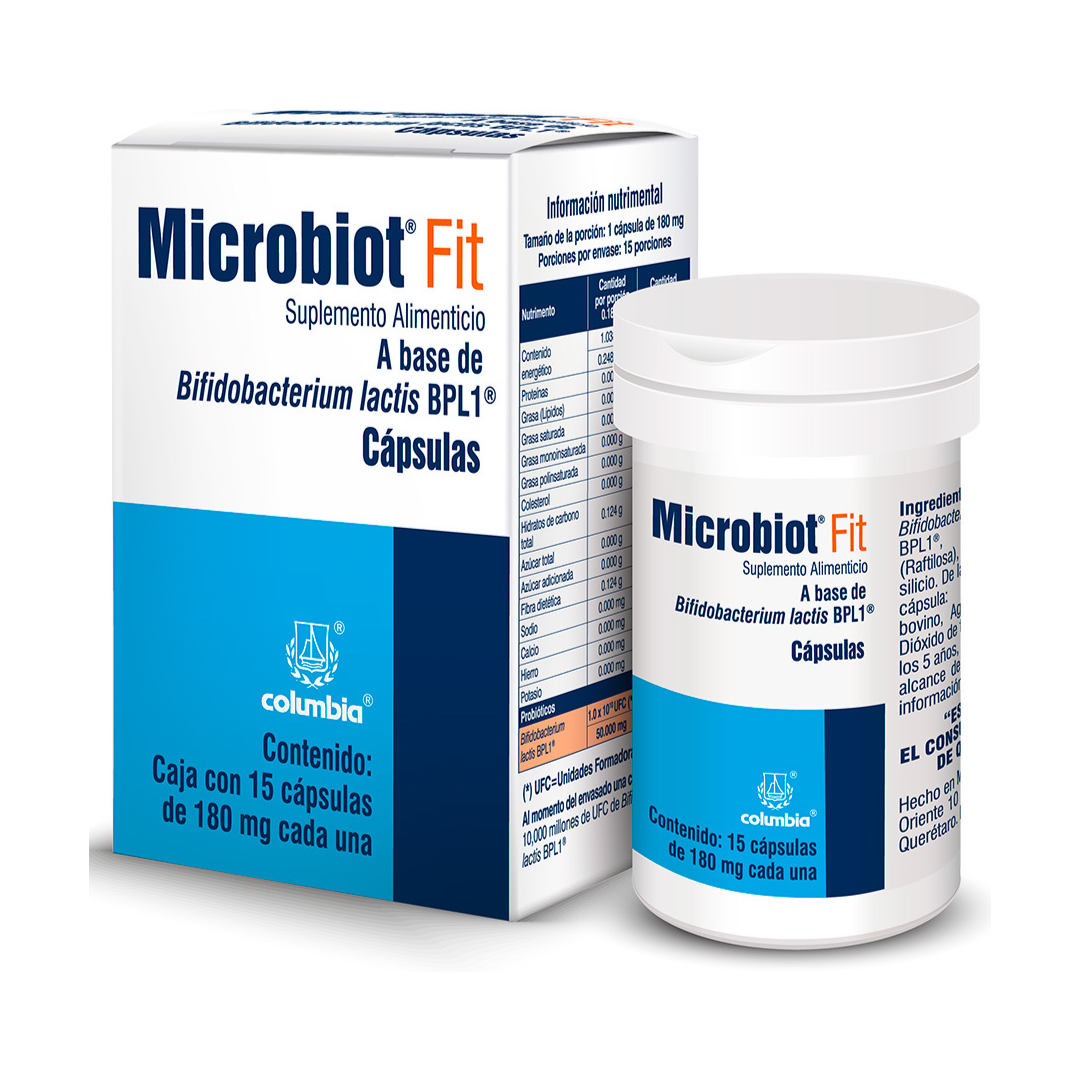 Microbiot Fit 50mg, Suplemento en Capsulas, Pack con 2 Frascos