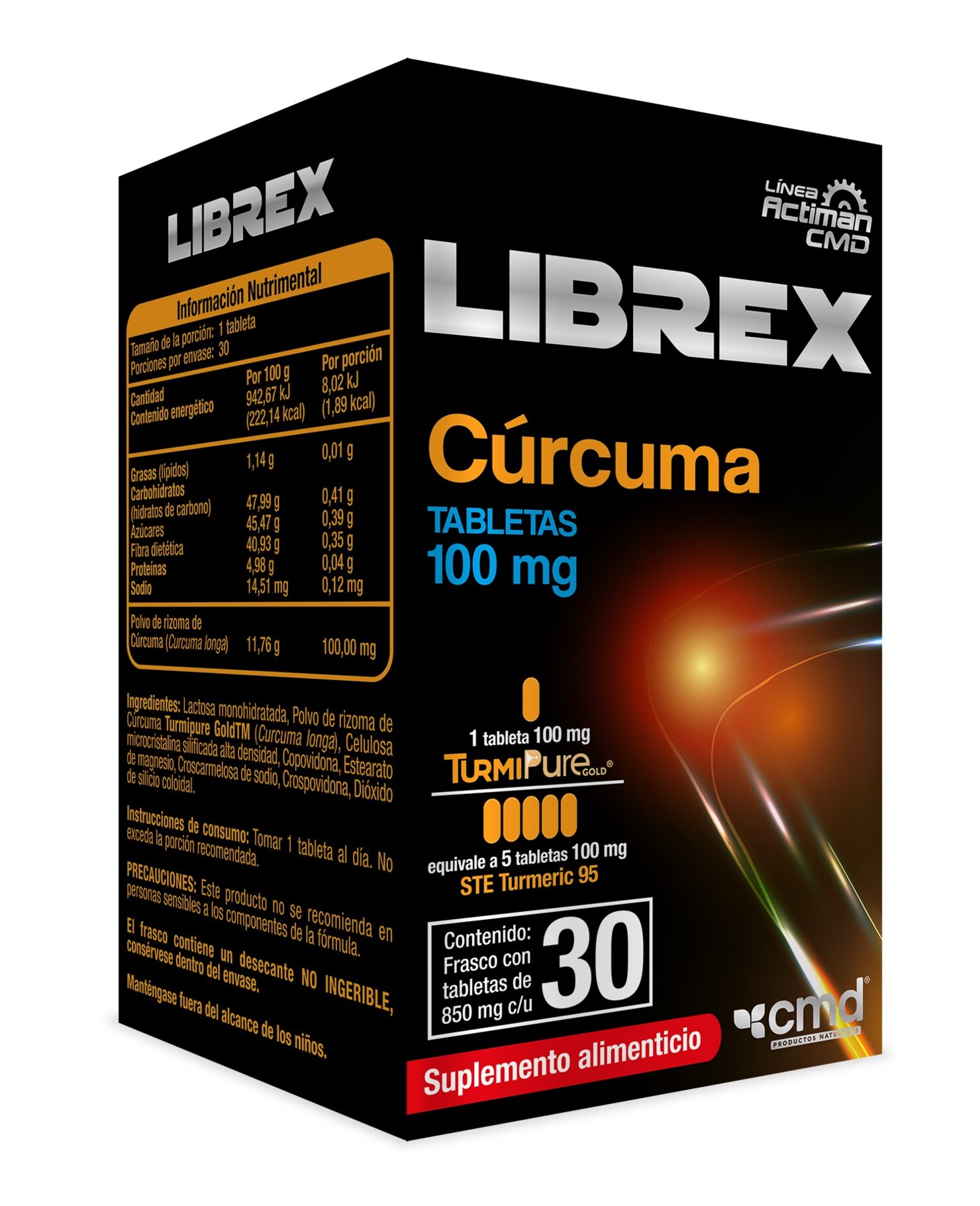 Librex Cúrcuma 850 Mg C/30 Tabletas Cmd