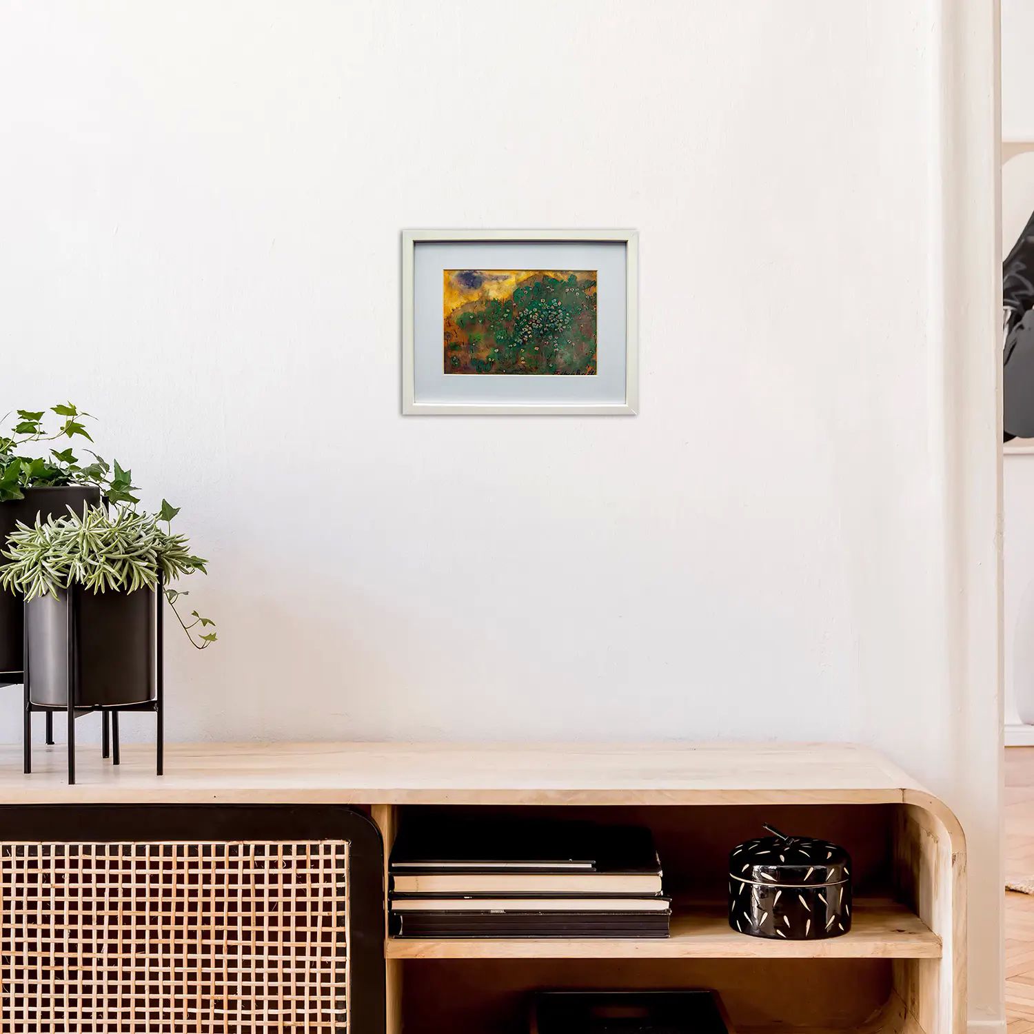 Pintura original - Acuarela - Margaritas - 28 x 16 cm - Cuadro decorativo