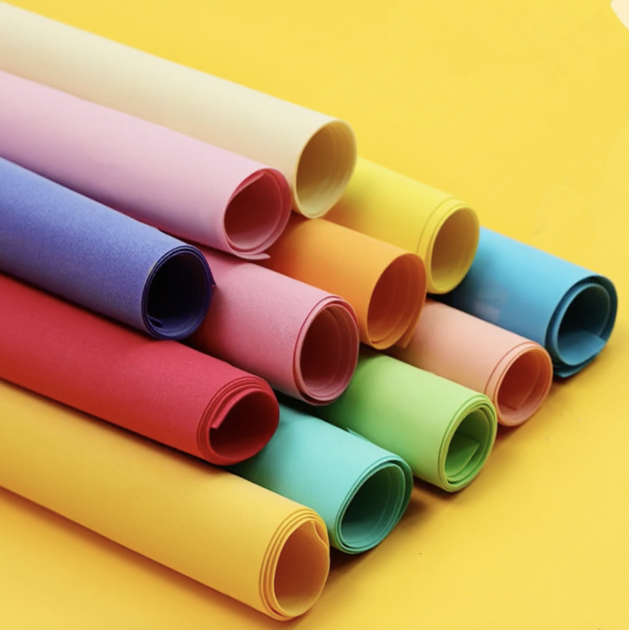 24 Pliegos lamina Foamy liso, fomi liso, goma eva para decoracion, manualidad tamaño carta