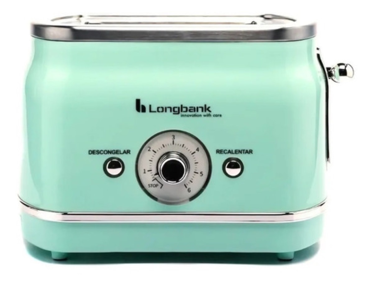 Tostadora Longbank 2 Rebanadas Retro Color Verde