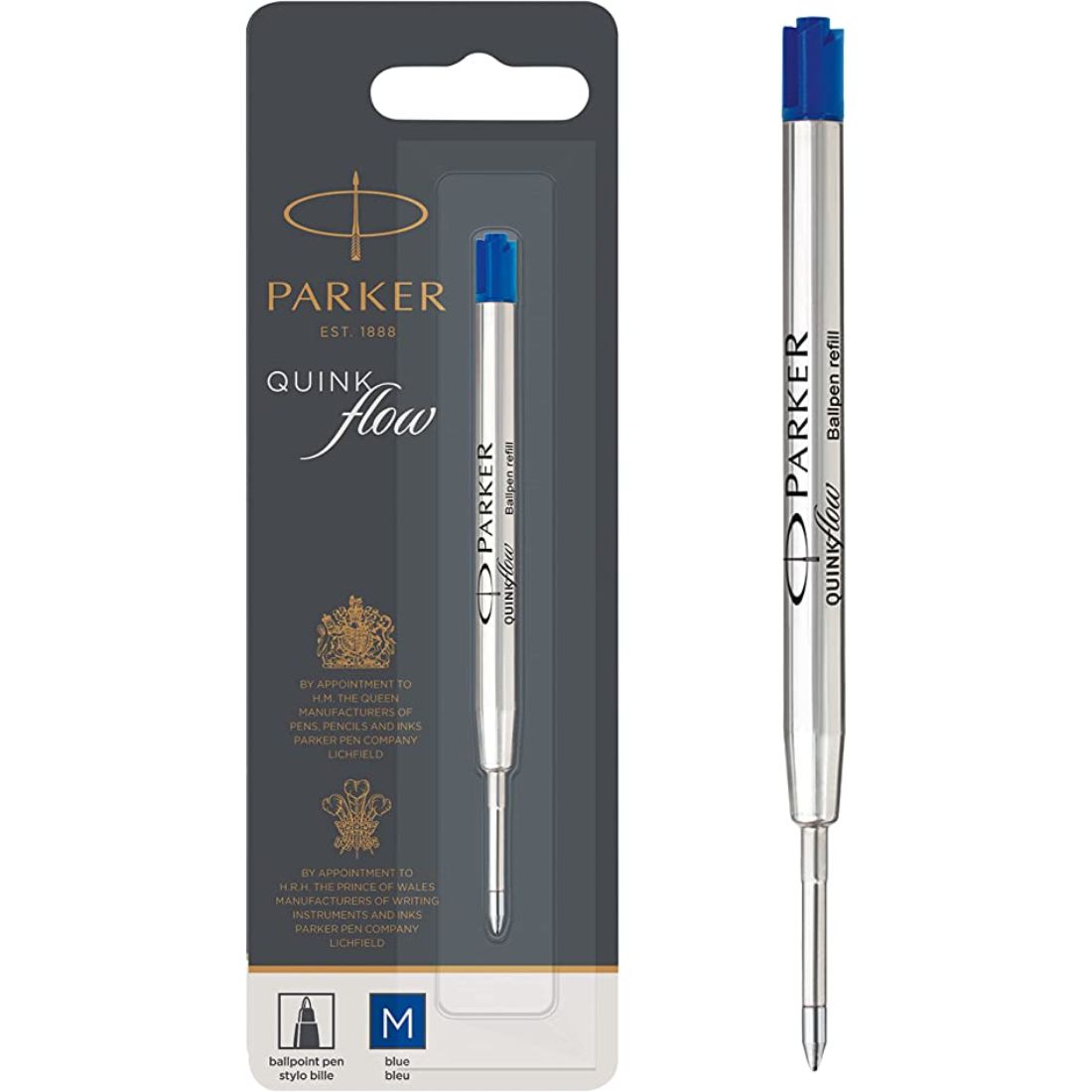 Repuesto Parker Ballpoint Quinkflow Punta mediana Color azul