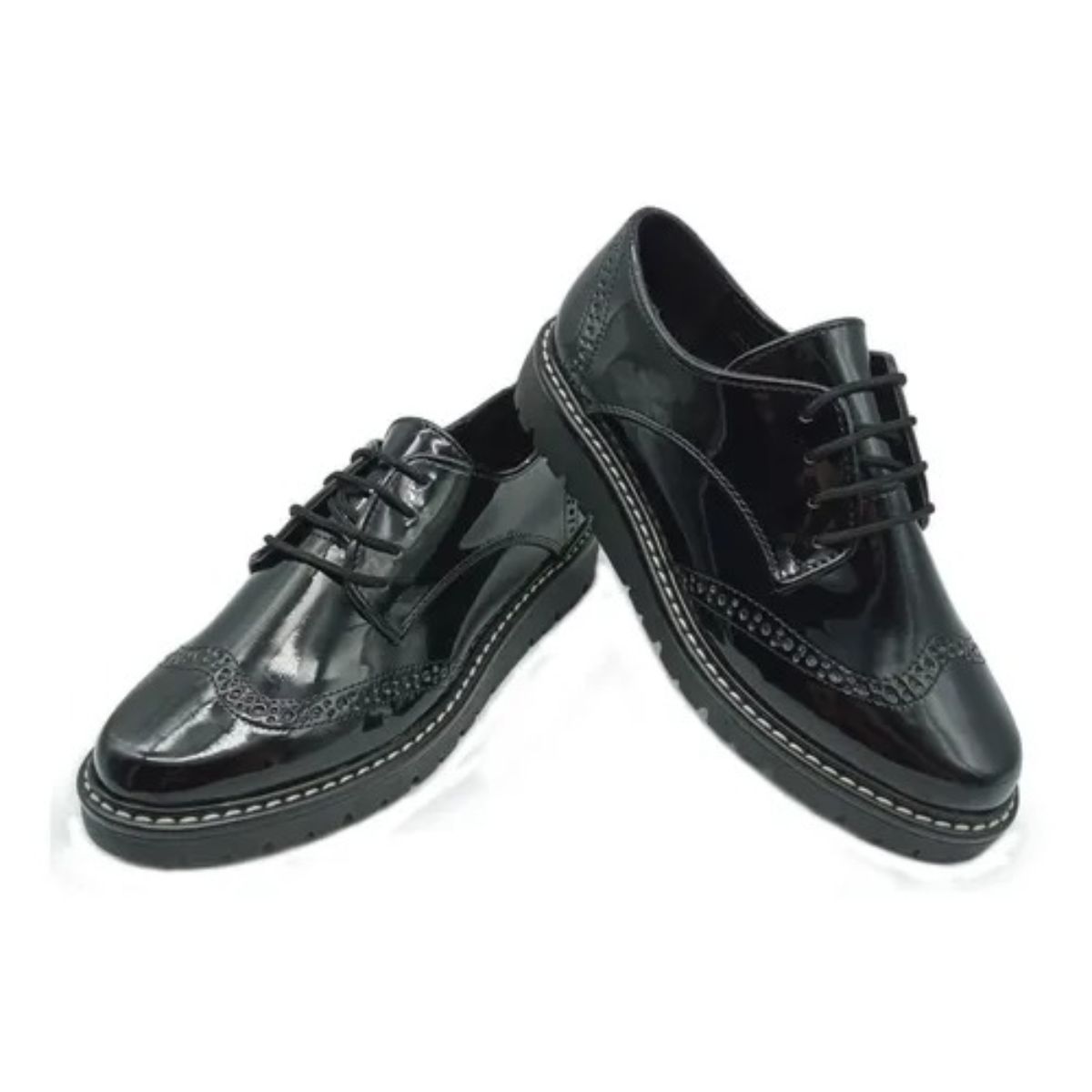 Zapato Bostoniano Mujer Agujeta Escolar Niñas Casual 1990