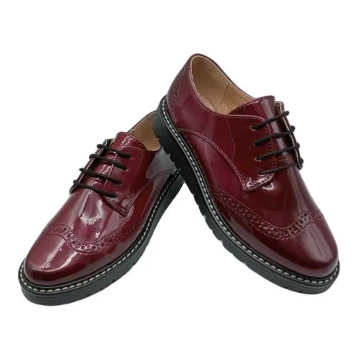 Zapato Bostoniano Mujer Agujeta Escolar Niñas Casual 1990