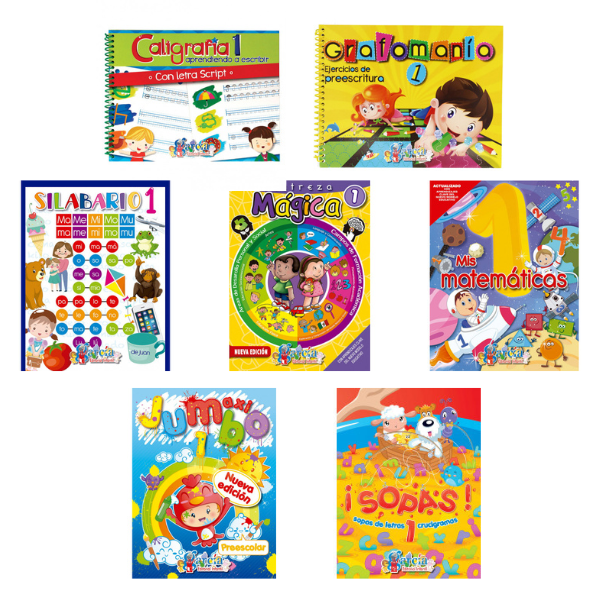 Set 4 Libros para 1º de Preescolar