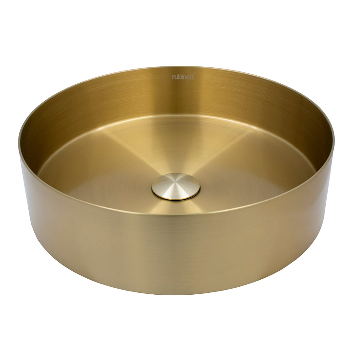 Ovalin Lavabo Redondo Acero Inoxidable 304 Dorado Super Lujo