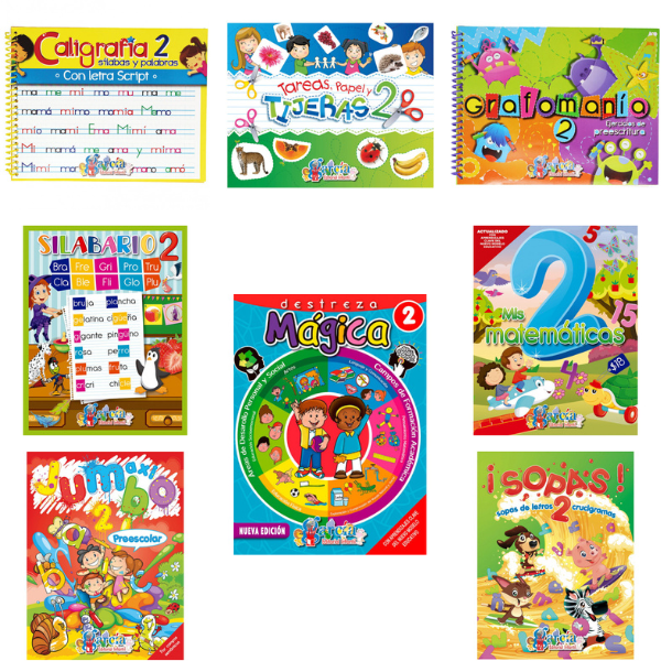 Set 4 Libros para 2º de Preescolar