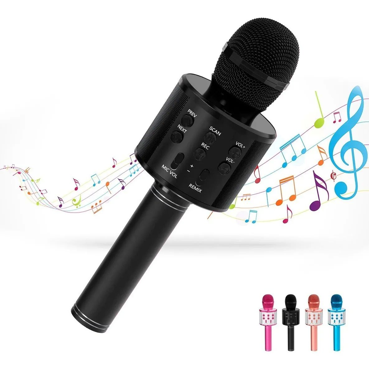 Microfono Bocina Para Karaoke Bluetooth