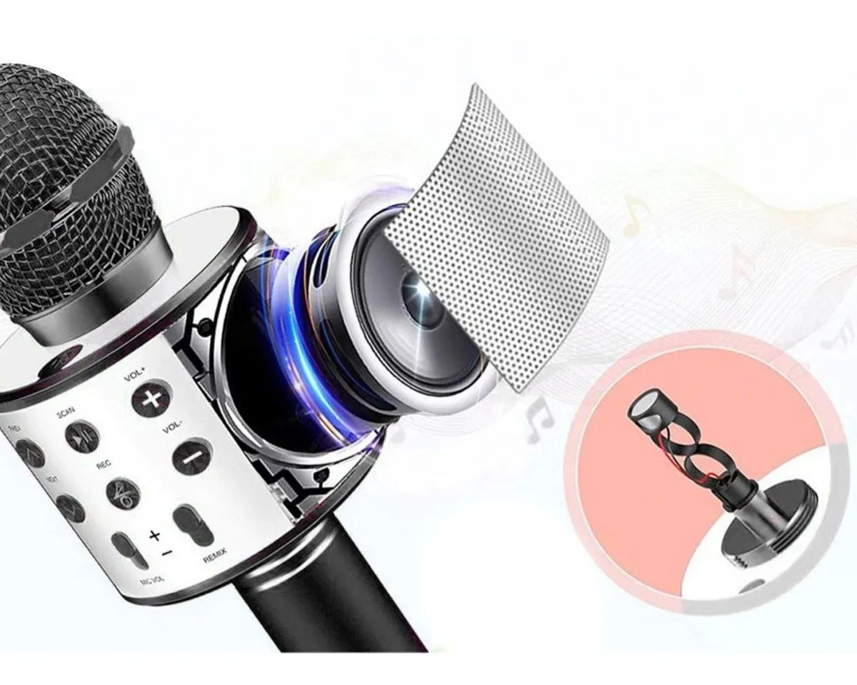 Microfono Bocina Para Karaoke Bluetooth