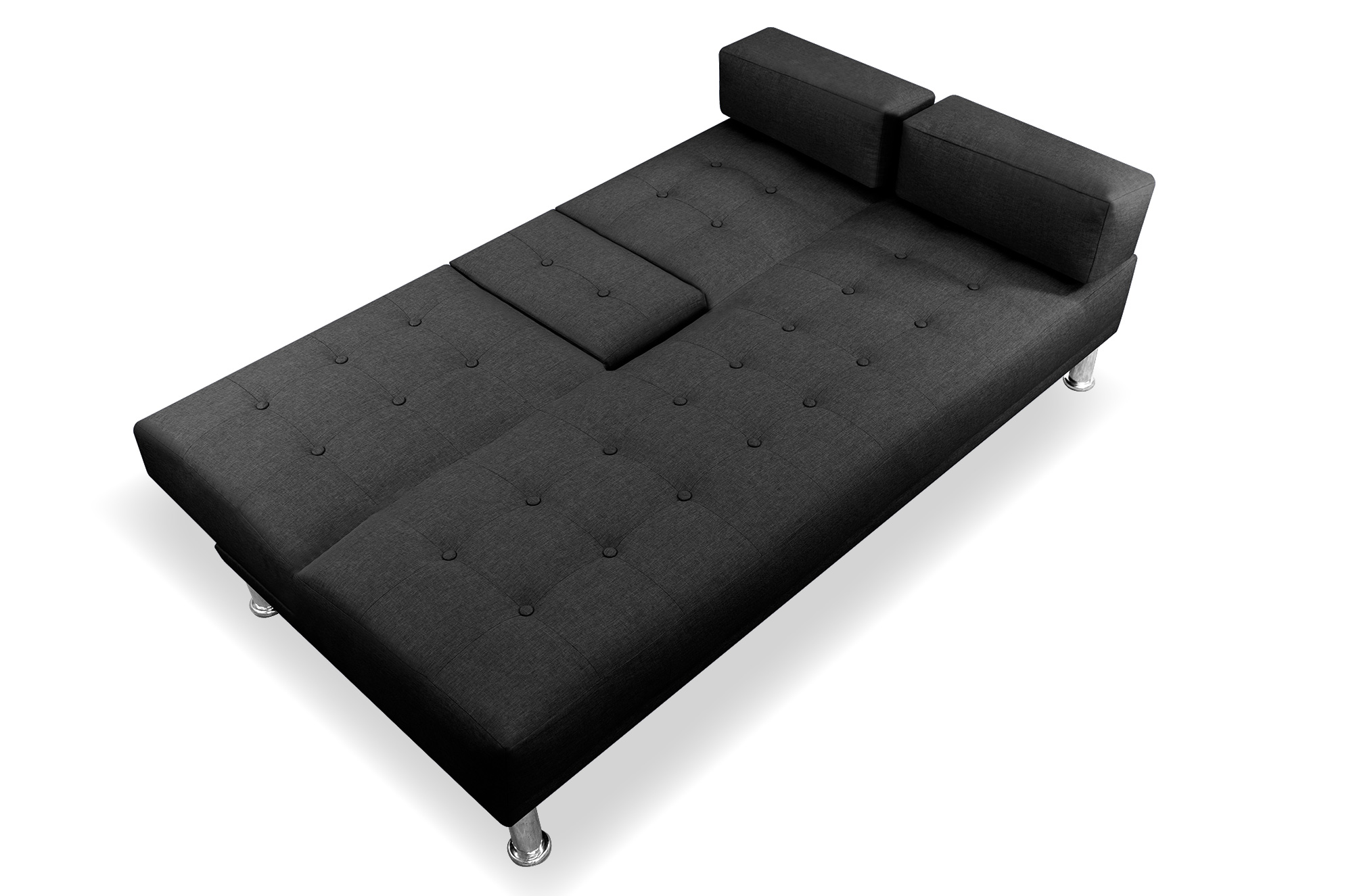 Queen Sofá  Cama Makora Con Portavasos Gris Oxford. El Envio cubre un 80% del Territorio Nacional