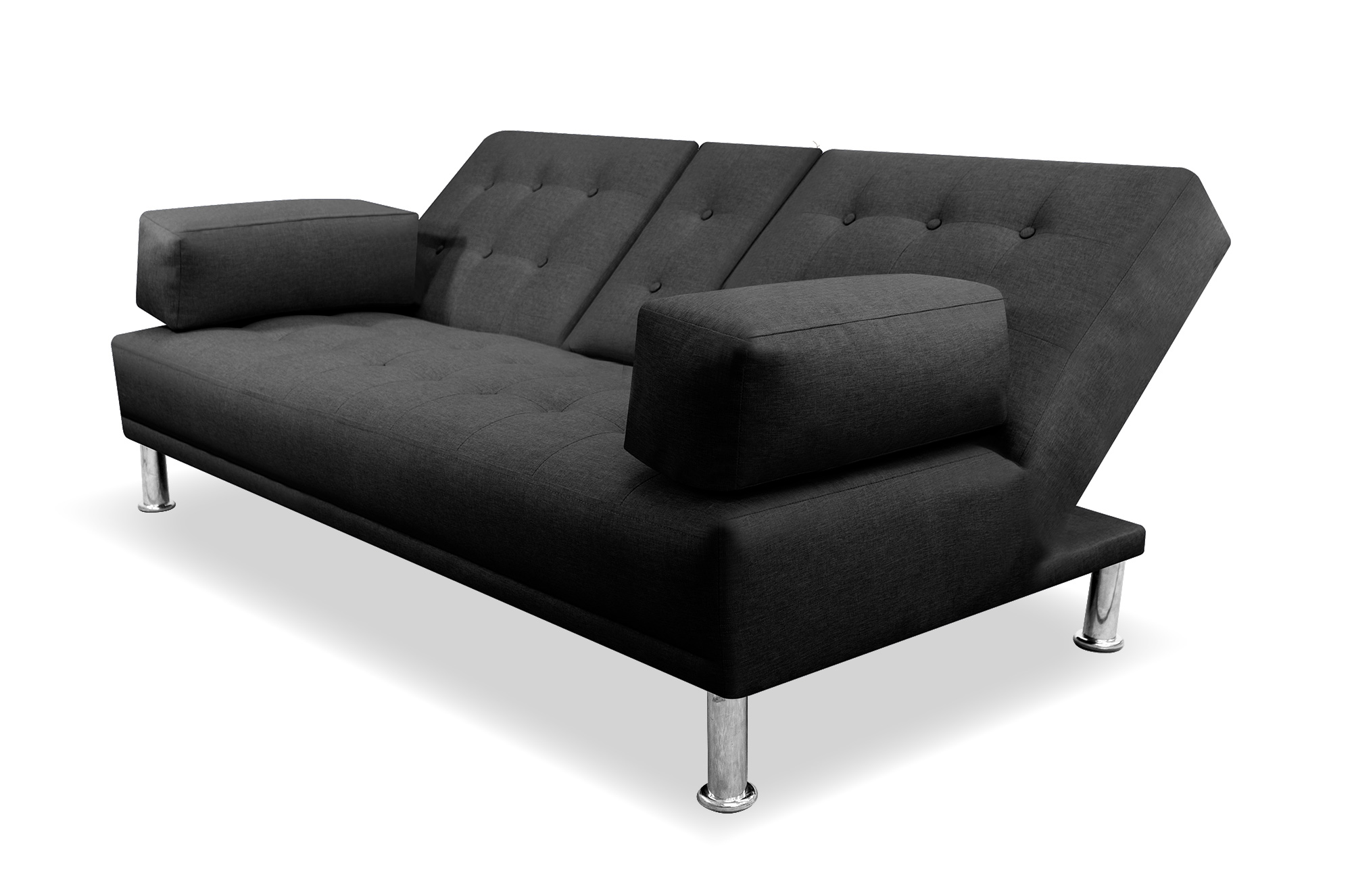Queen Sofá  Cama Makora Con Portavasos Gris Oxford. El Envio cubre un 80% del Territorio Nacional
