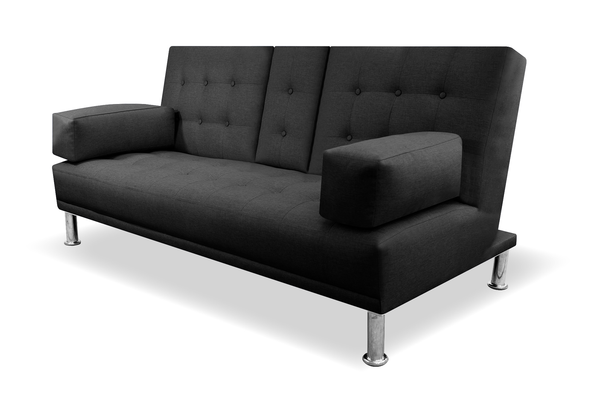 Queen Sofá  Cama Makora Con Portavasos Gris Oxford. El Envio cubre un 80% del Territorio Nacional