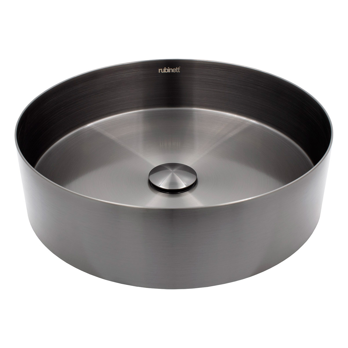 Ovalin Lavabo Redondo Acero Inoxidable 304 Negro Super Lujo