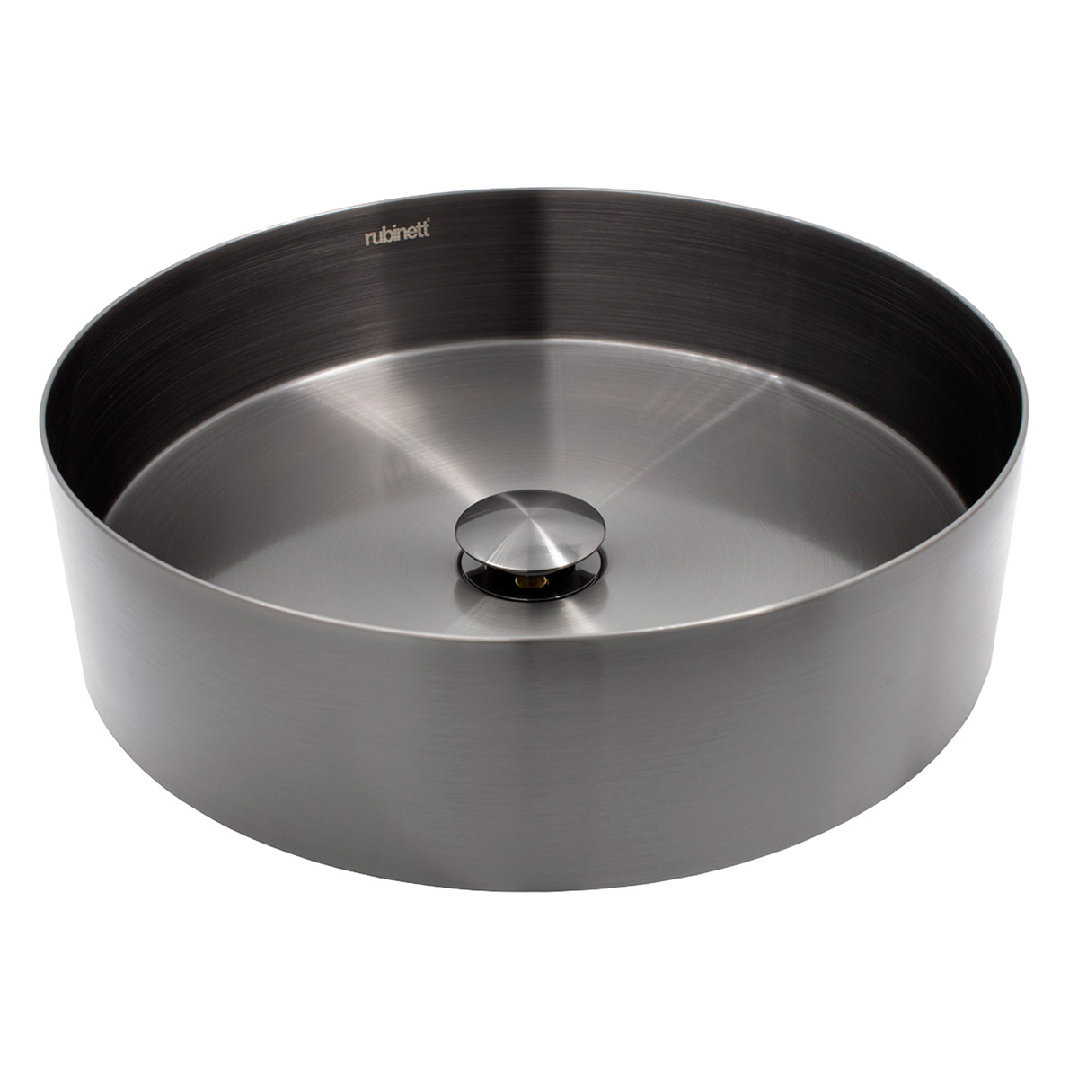 Ovalin Lavabo Redondo Acero Inoxidable 304 Negro Super Lujo