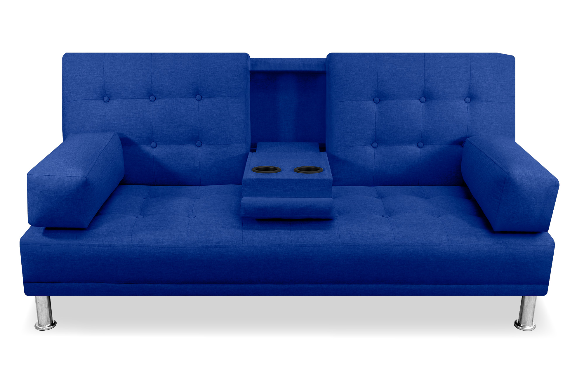 Queen Sofá  Cama Makora Con Portavasos Azul. El Envio cubre un 80% del Territorio Nacional