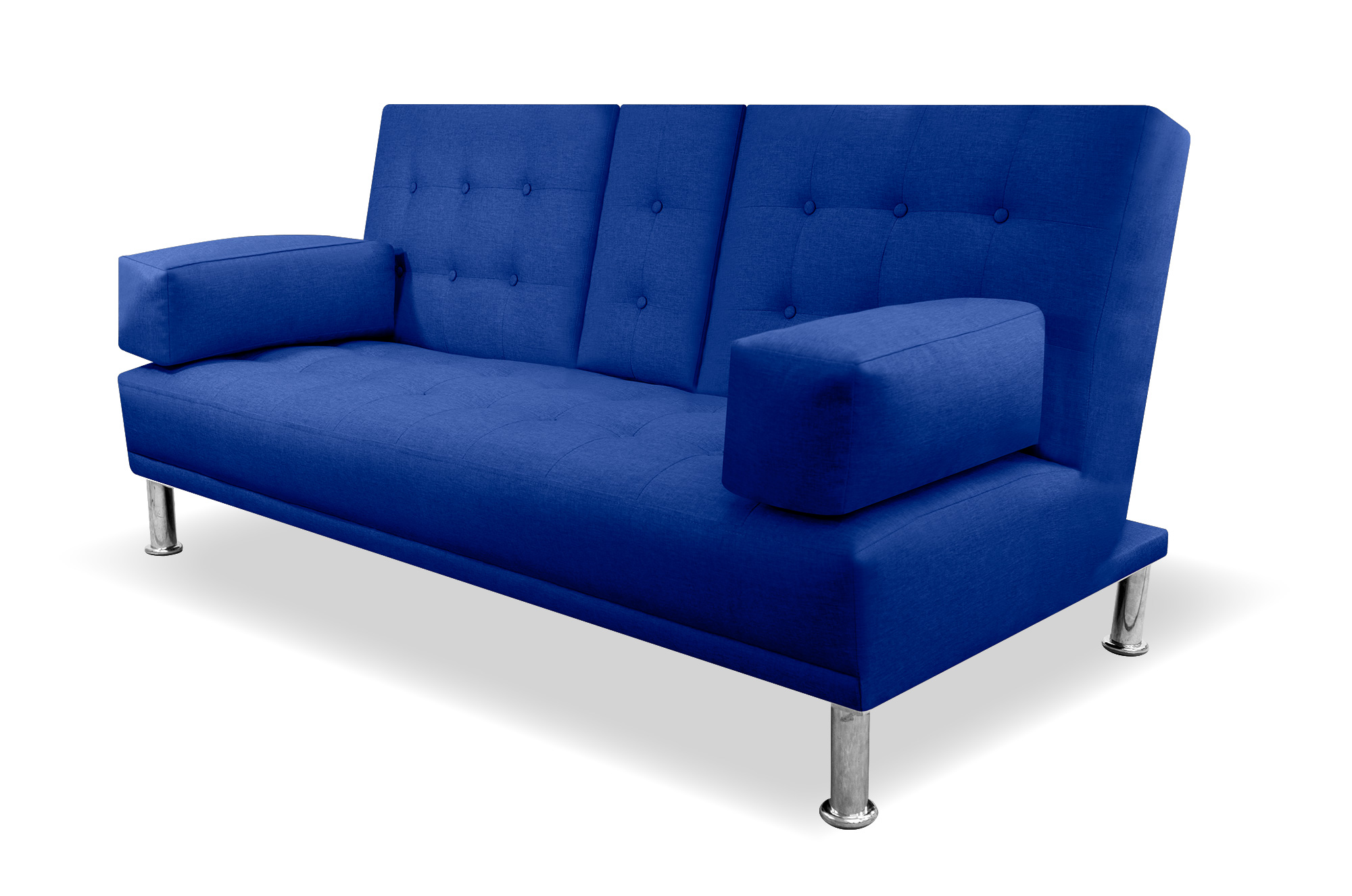 Queen Sofá  Cama Makora Con Portavasos Azul. El Envio cubre un 80% del Territorio Nacional