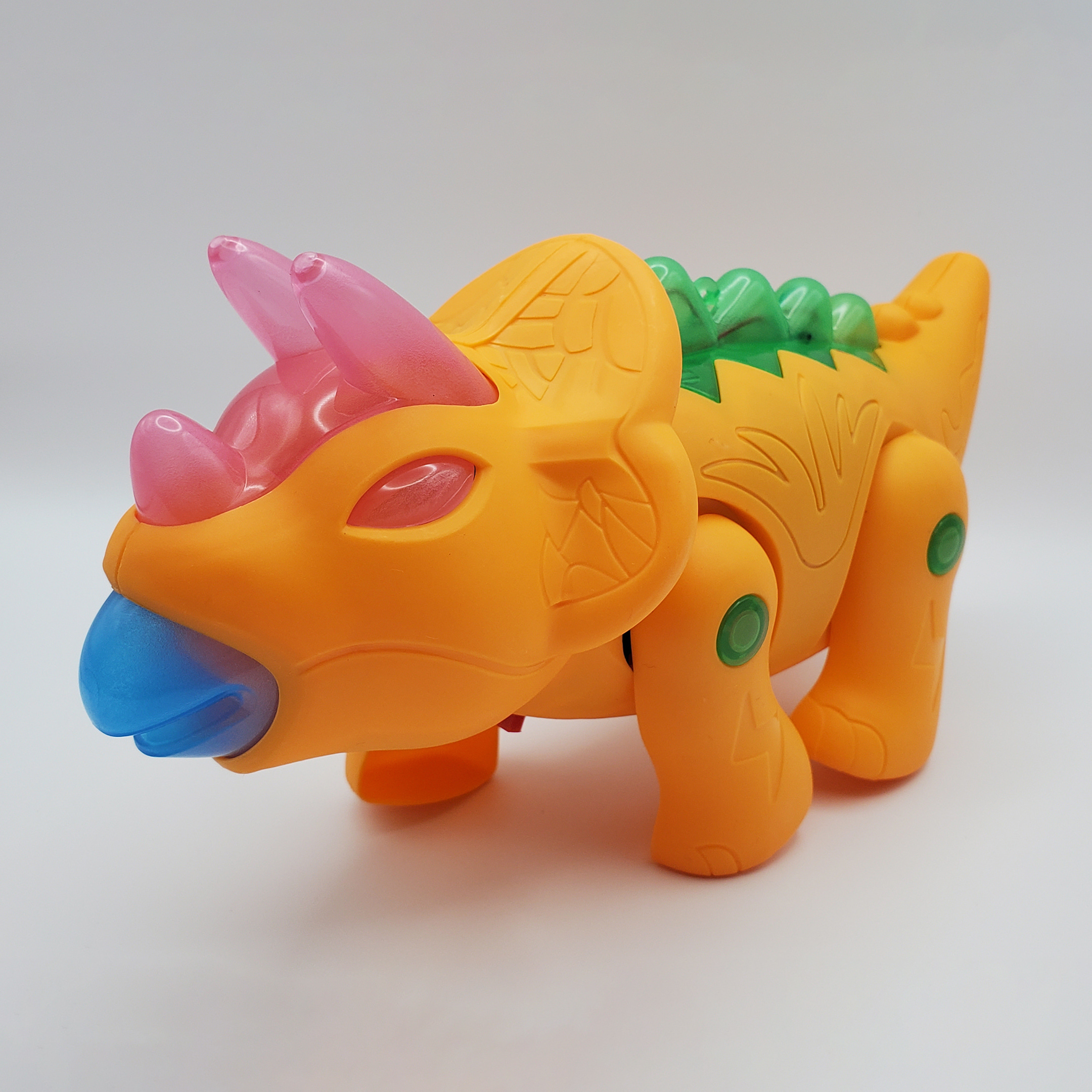 Dinosaurio Triceratops Caminador Con Luz Y Sonido