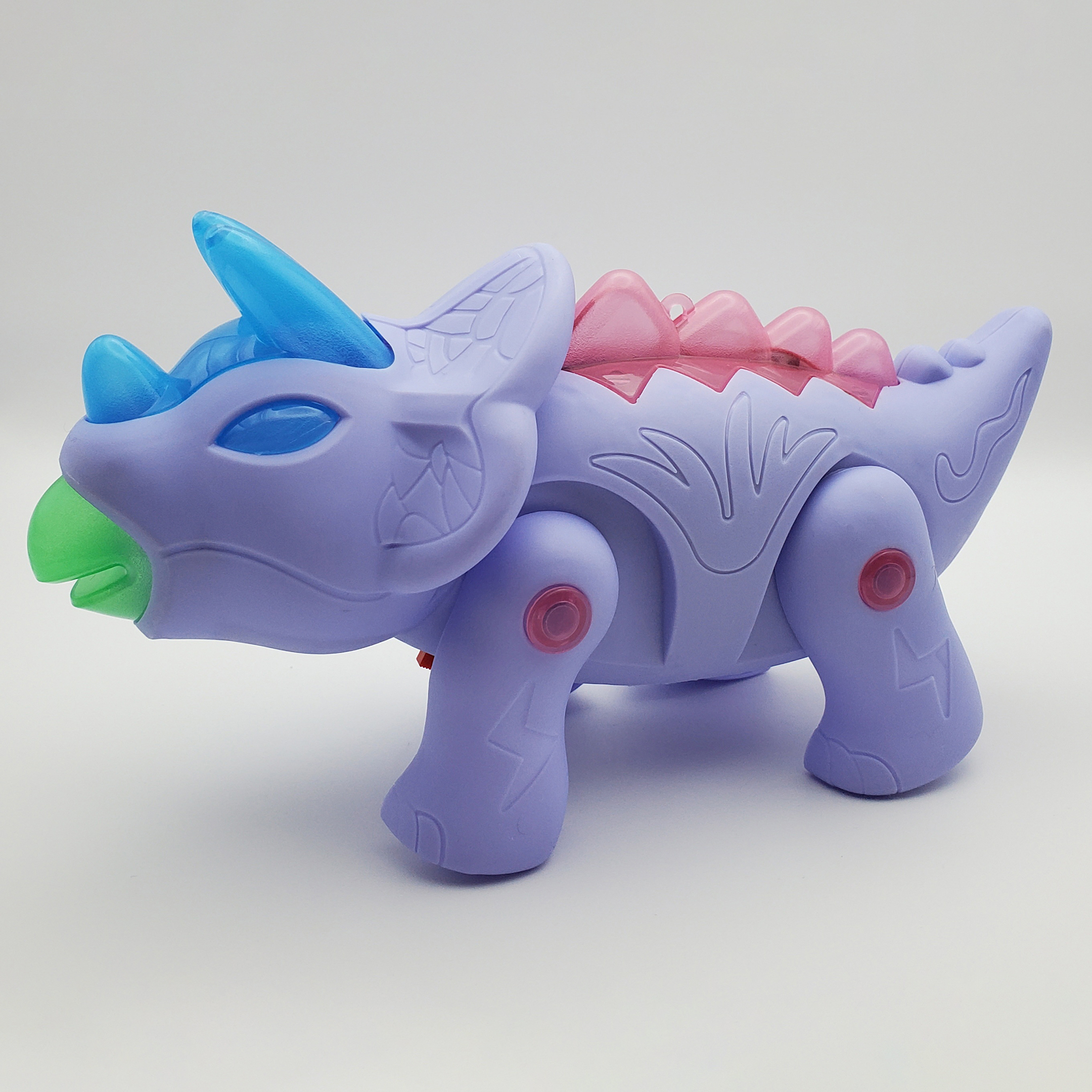 Dinosaurio Triceratops Caminador Con Luz Y Sonido