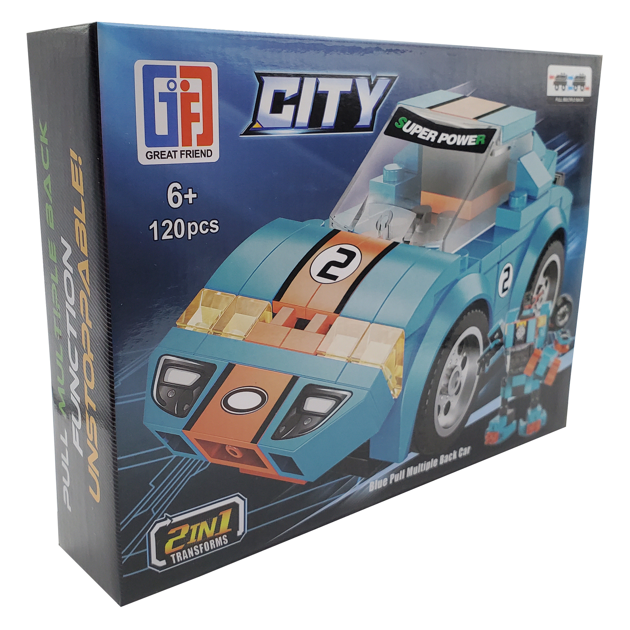 Auto Transformer Armable 2 En 1 De 120 Piezas