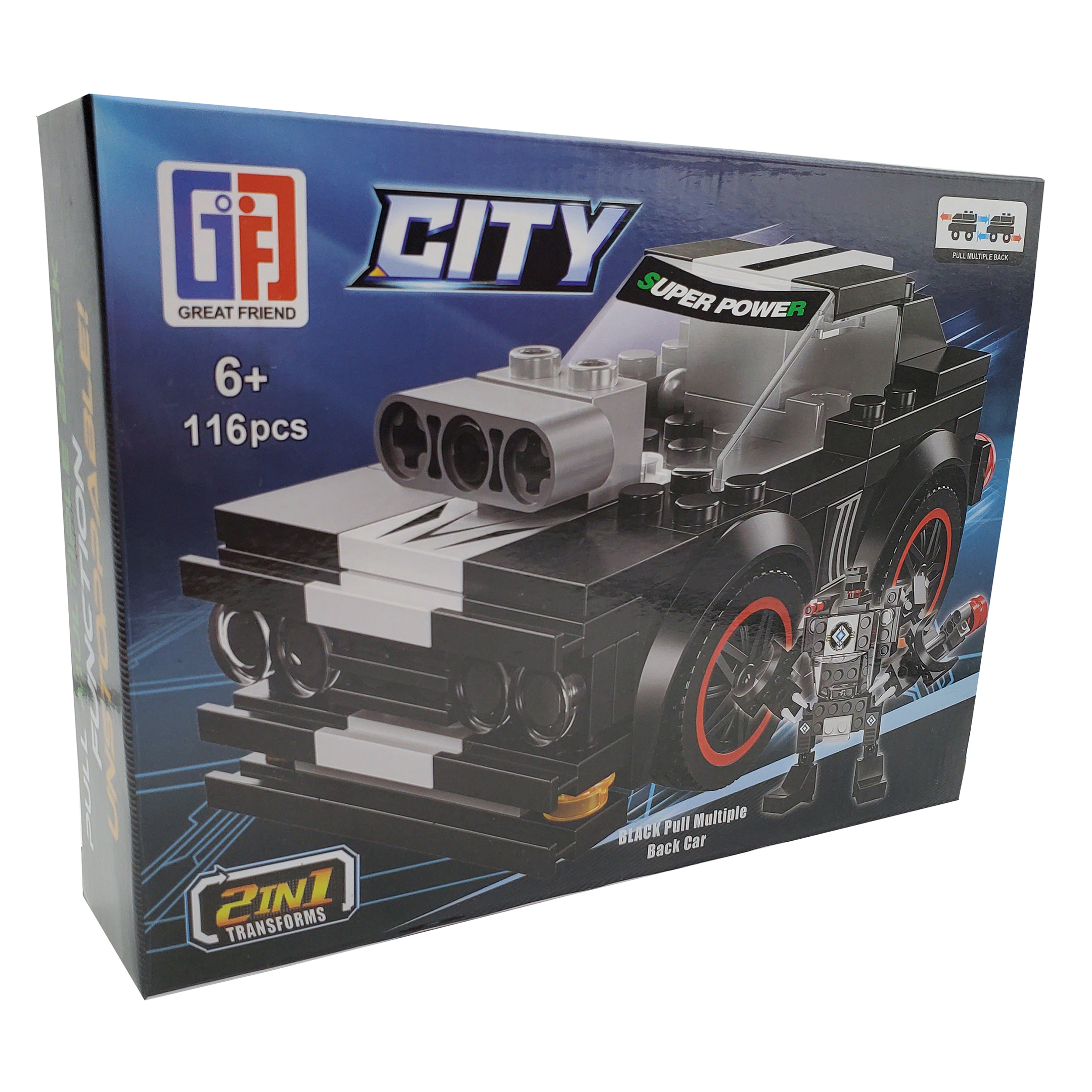 Auto Transformer Armable 2 En 1 De 116 Piezas