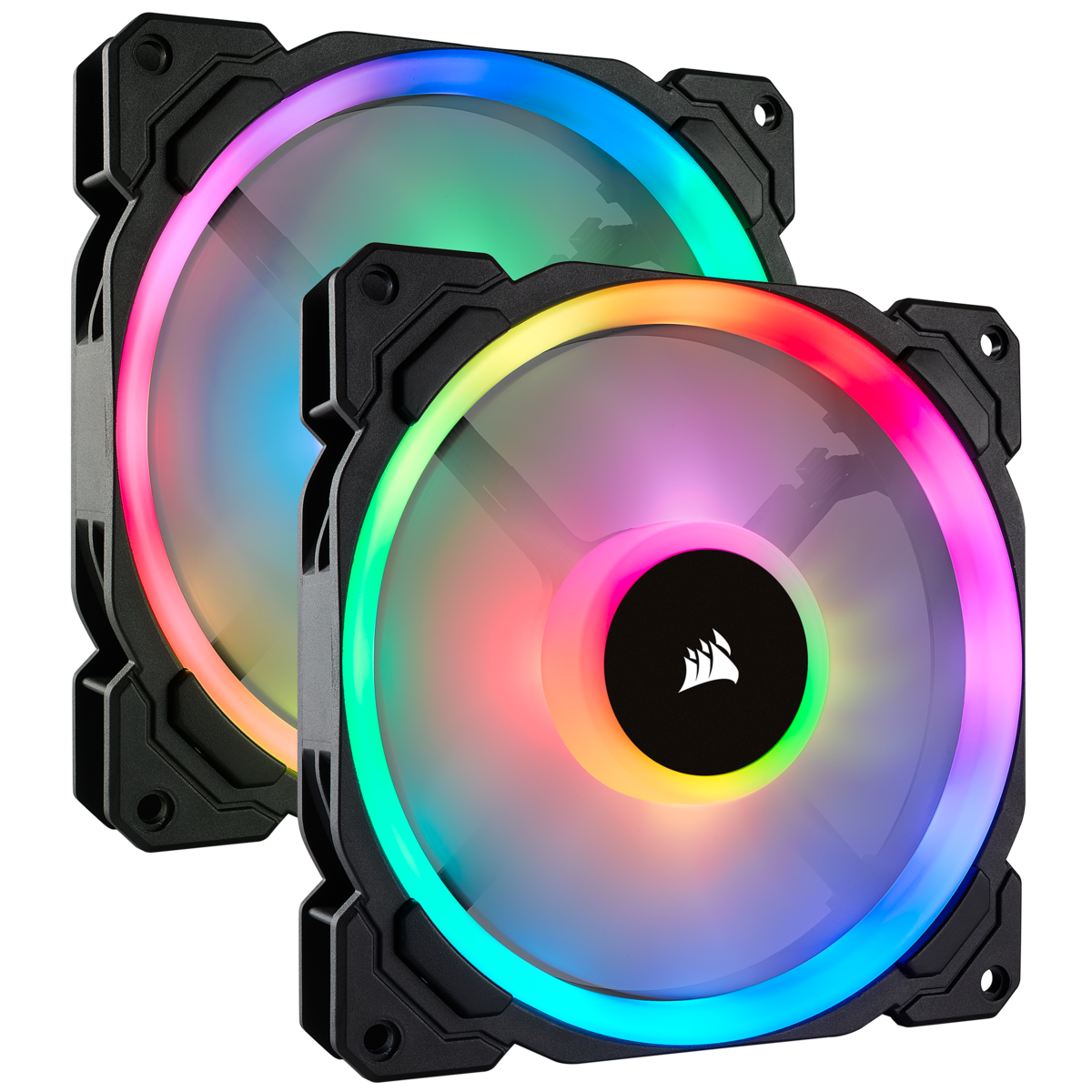Ventilador para Gabinete Corsair Ll140 2X 140mm 43.25 cfm LED RGB Negro Refurbished