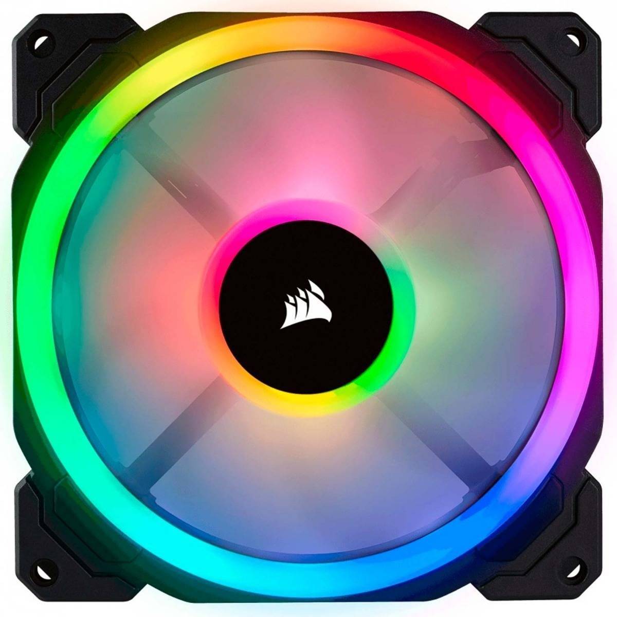 Ventilador para Gabinete Corsair Ll140 2X 140mm 43.25 cfm LED RGB Negro Refurbished