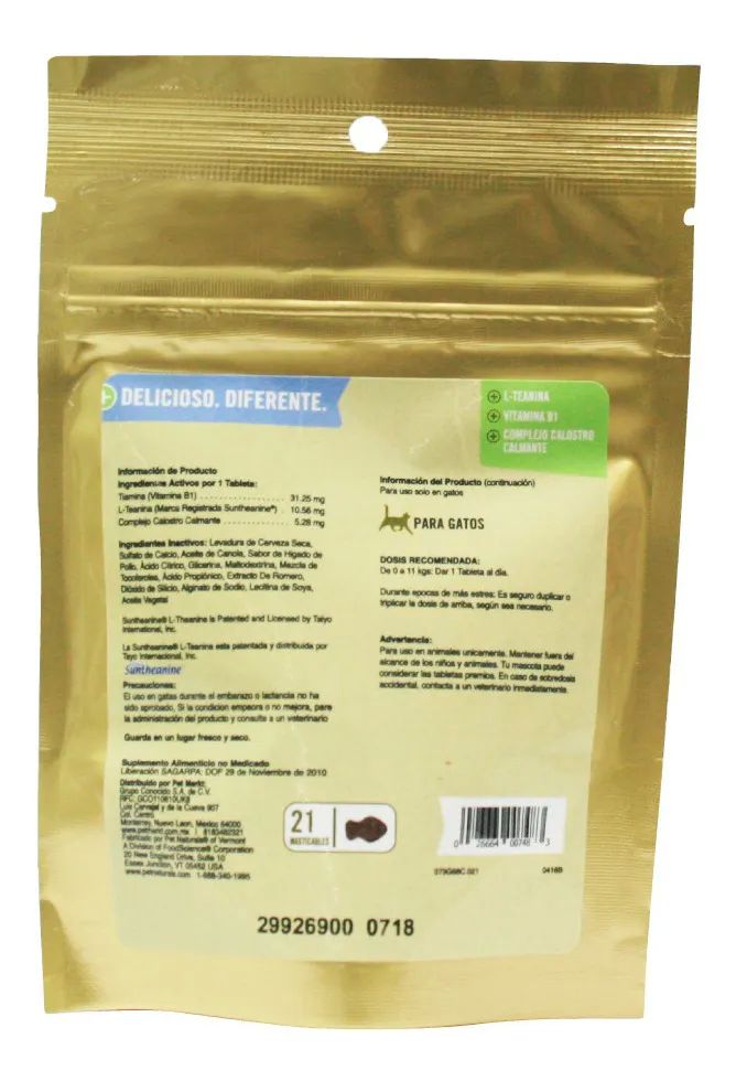 Calmante Natural Para Gatos Marca Pet Naturals