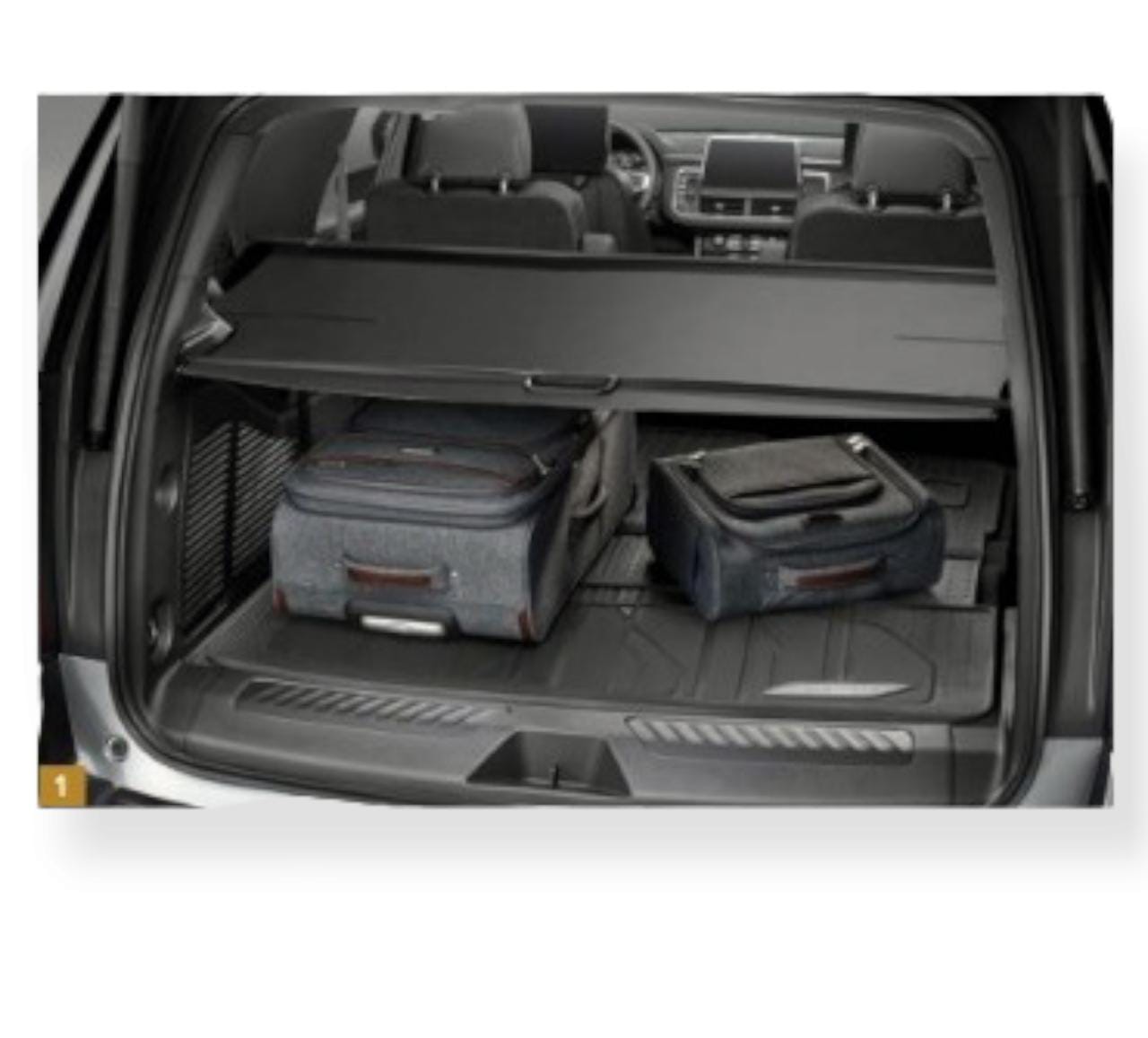 Tapete de cajuela de vinil rígido con emblema Chevrolet para Suburban 2021 a 2023 Original GM 