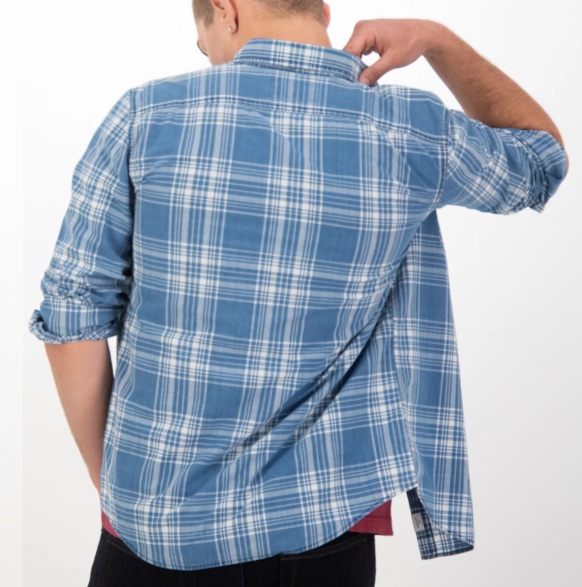 Camisa American Eagle Everyday Slim Fit de diseño escocés