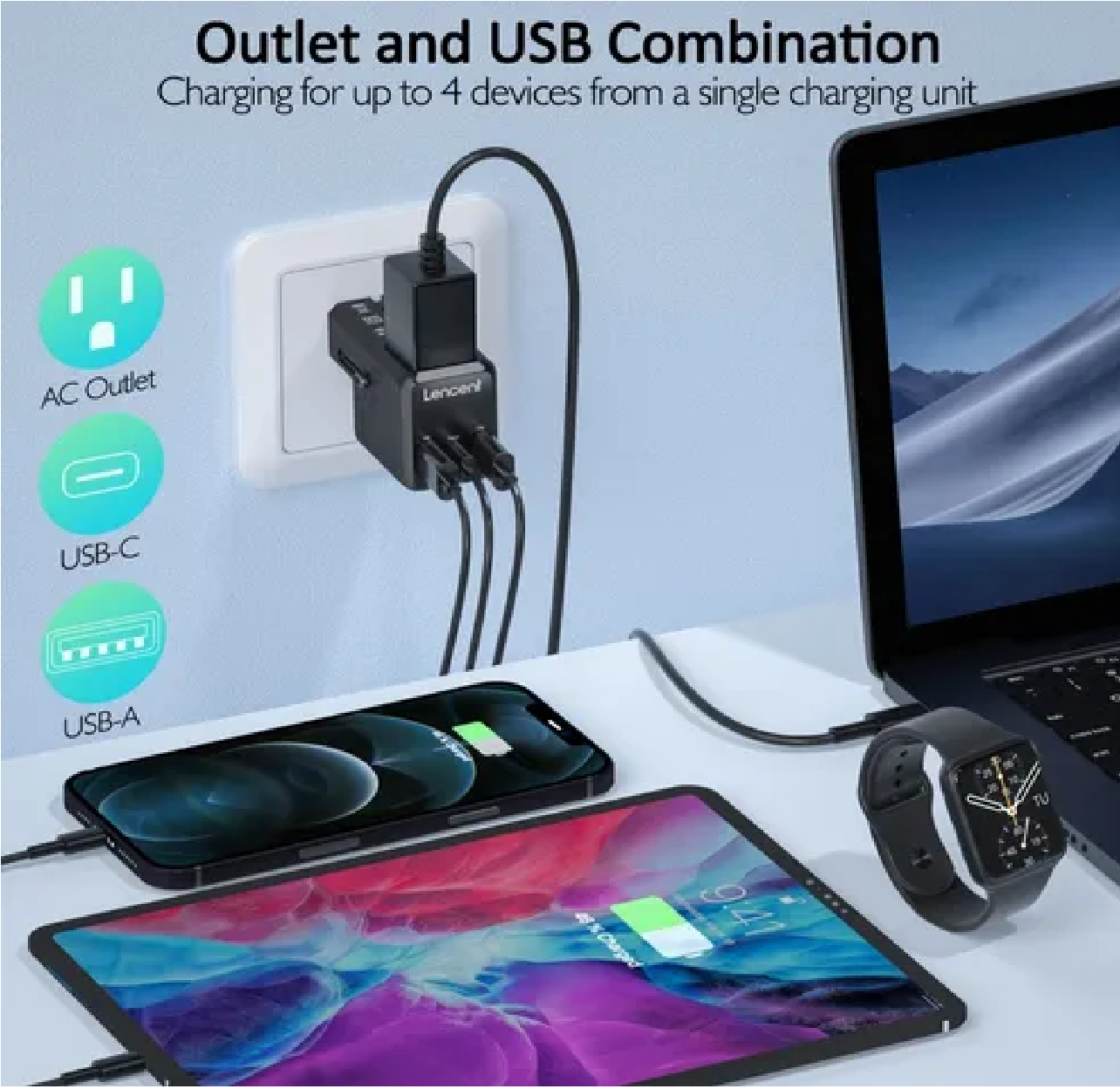 Adaptador De Viaje Enchufe Universal Clavija Usb Cargador
