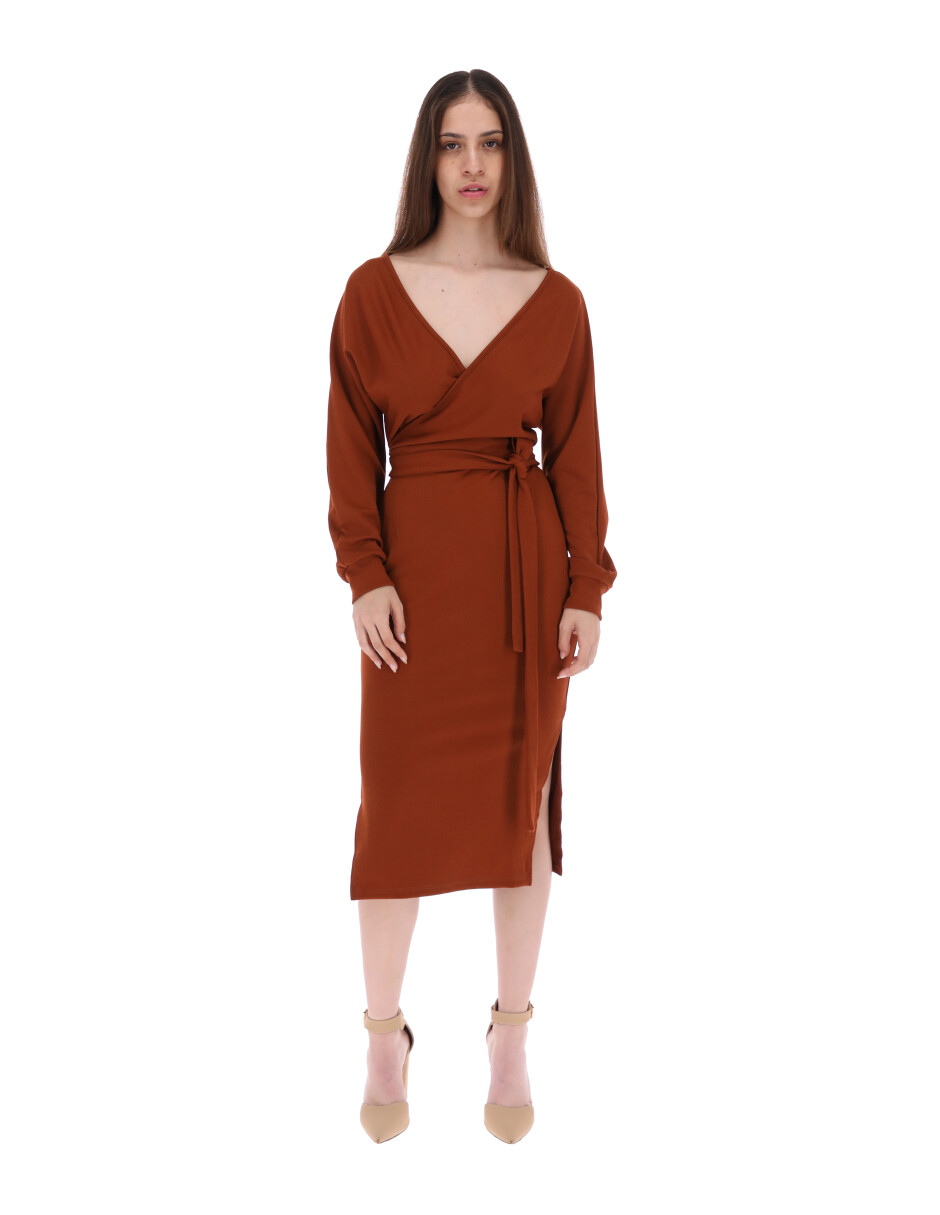 Vestido falda lápiz con aberturas AMAD para mujer 