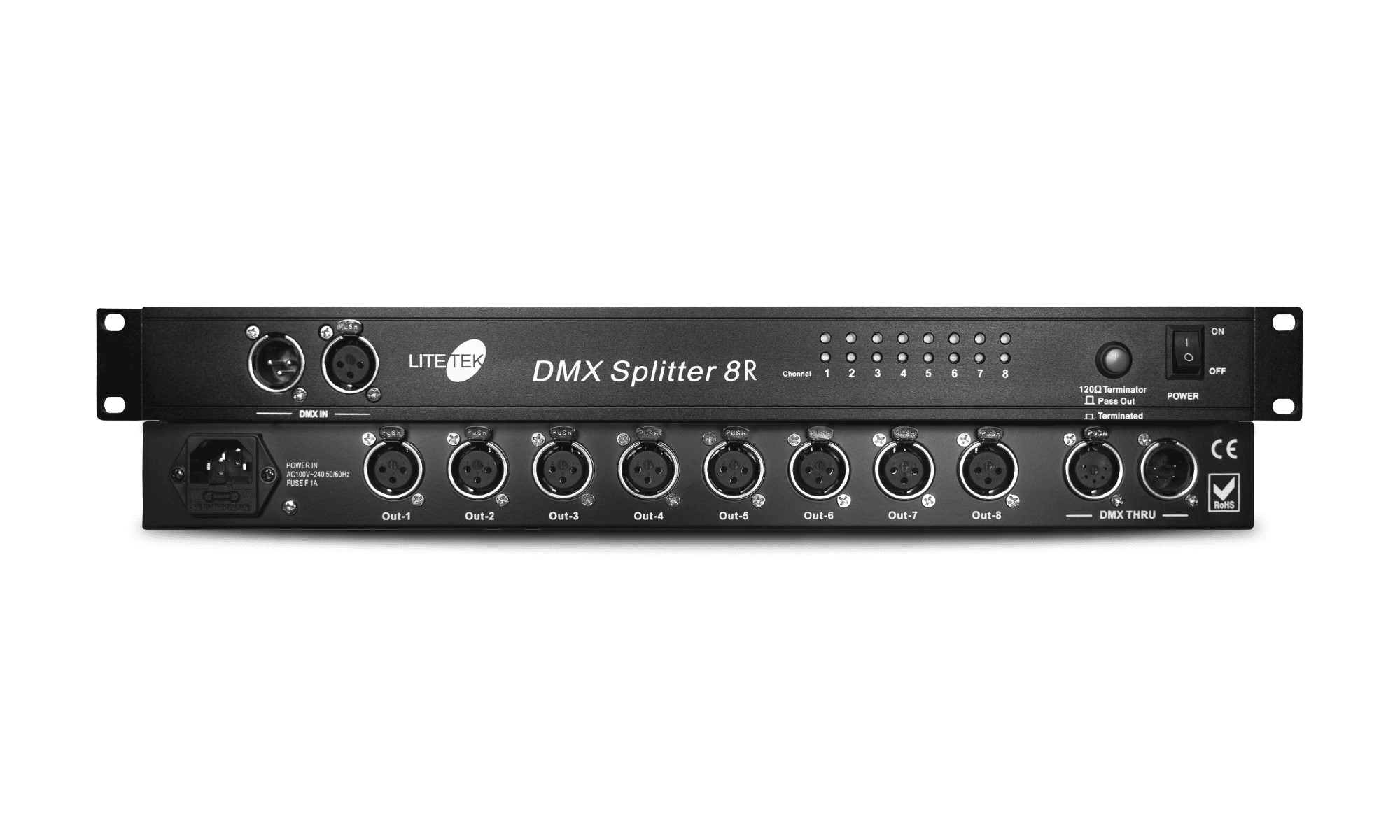 Splitter Lite Tek Dmx Splitter 8r Montable En Rack