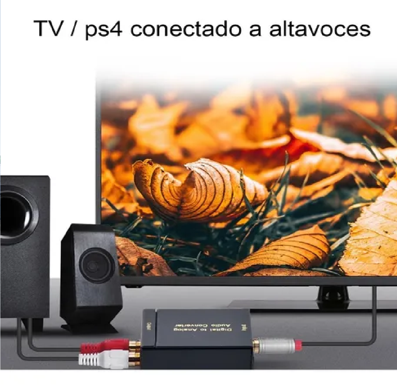 Adaptador Digital Coaxial Con Cable Óptico