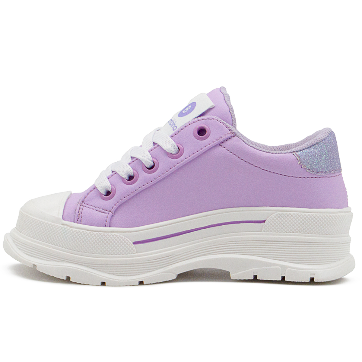 Tenis Infantil Moda Para Niña Bambino Color Lila 18-23