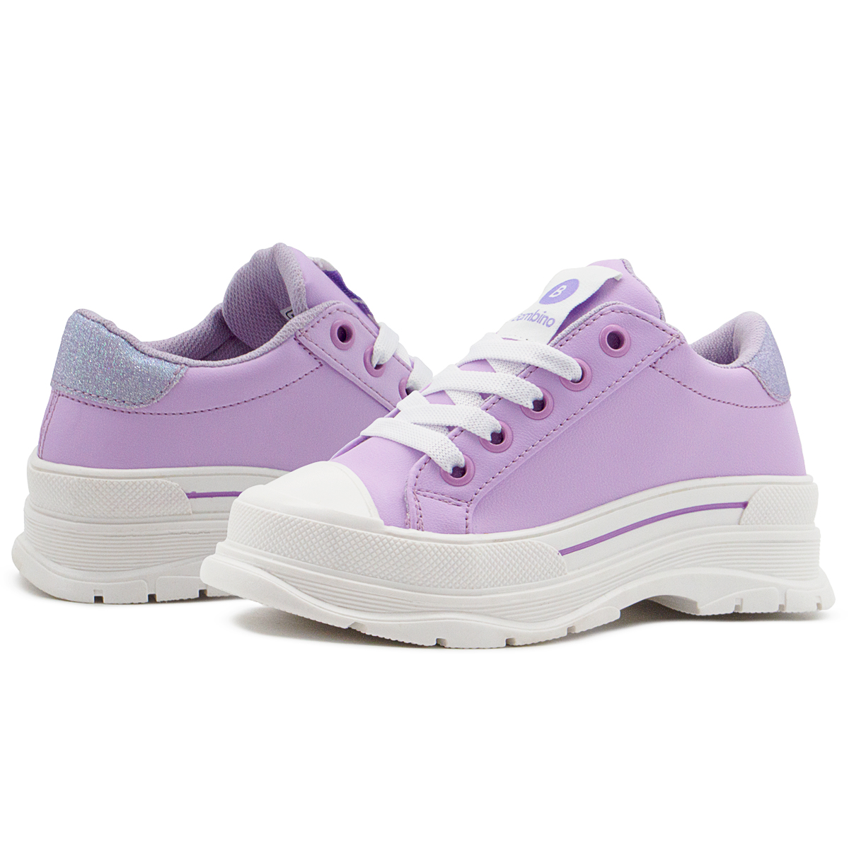Tenis Infantil Moda Para Niña Bambino Color Lila 18-23