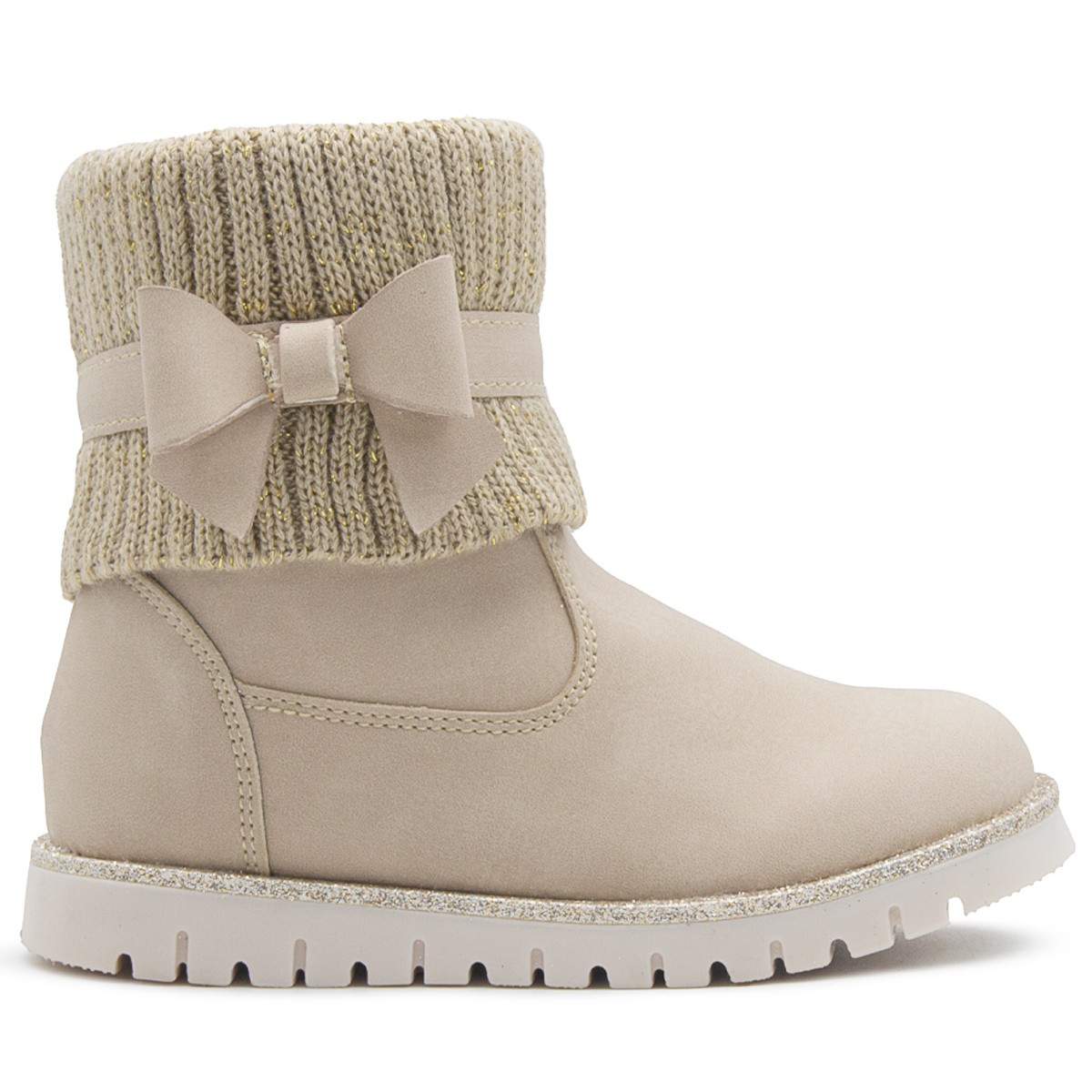 Bota Invernal Para Niña Bambino Calientitas Beige 13-17