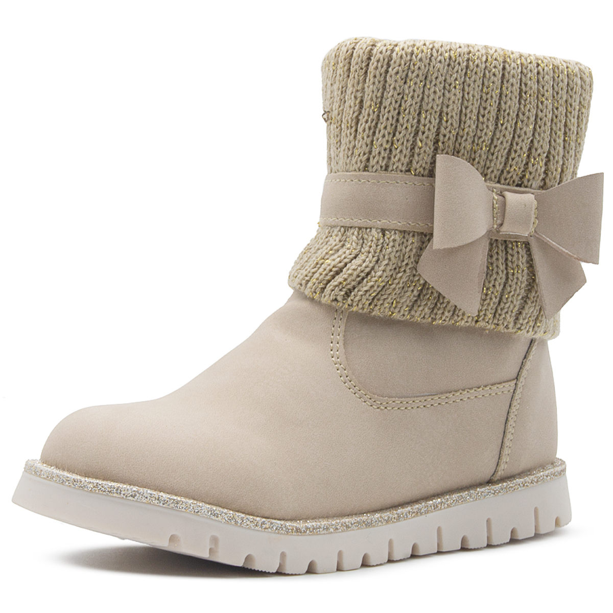 Bota Invernal Para Niña Bambino Calientitas Beige 13-17