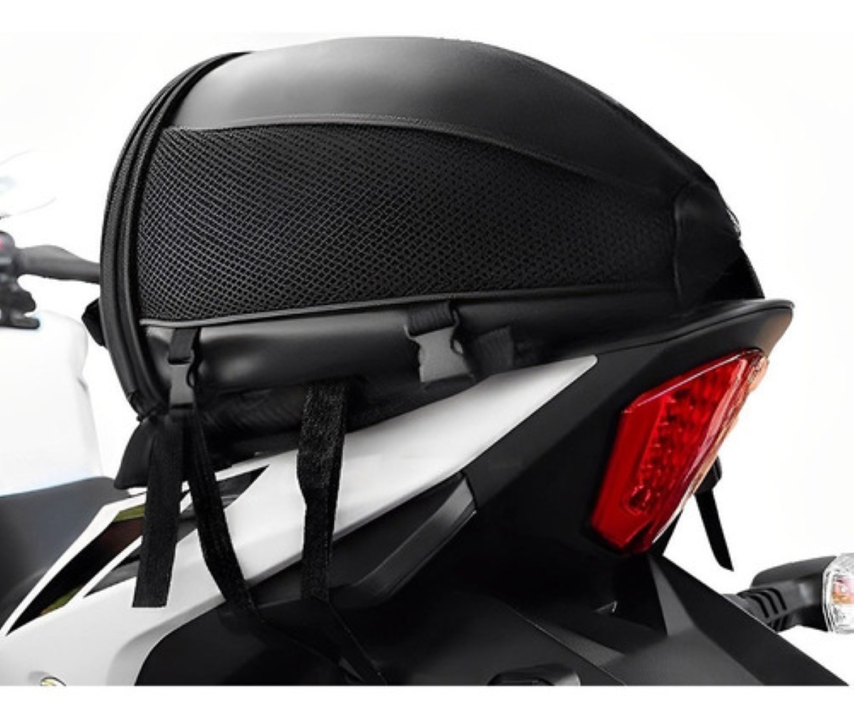 StrOux Maleta Trasera para Moto Equipaje para Moto Bolsa para Casco Moto  para Puerta Trasera Caja de Herramientas Maleta Trasera para Moto (Color :  Black+Grey Lid) Hello : : Coche y moto